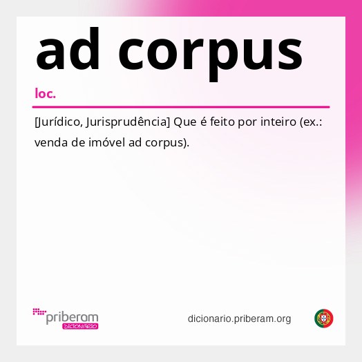 Significado de ad corpus